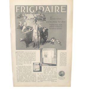Vintage 1927 Frigidaire Subsidiary General Motors